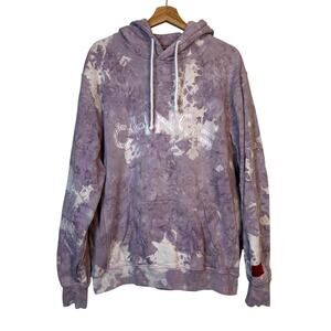 CHNGE organic cotton Tie Dye Unisex Oversize Hoodie Size XL Purple White
